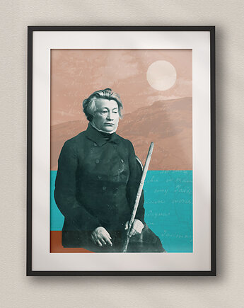 Plakat Adam Mickiewicz - Kolaż Fine Art - Dekoracja Ścienna Do Salonu, DAPIDOKA