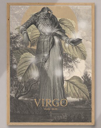 Plakat Zodiac Virgo, zlepki sklejki
