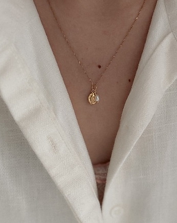 Naszyjnik 2 perły złocony, Vander jewelry