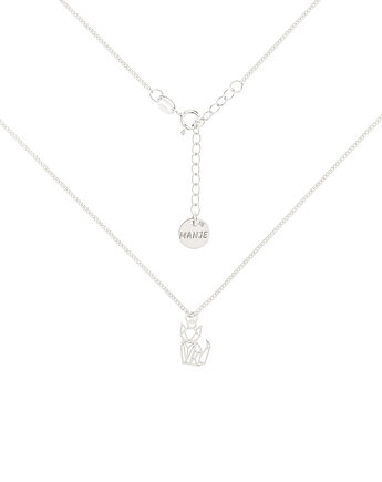 Srebrny choker pancerka z lisem, MANJE