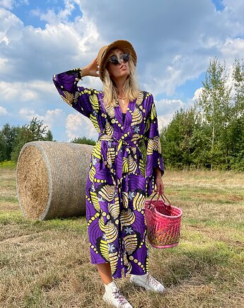 Piękne fioletowe kimono Night Sky, Pintera