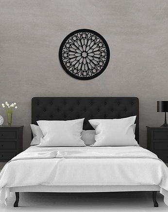 AŻUROWA ROZETA GOTYCKA,ROSE DU MIDI,  DEKORACJA ŚCIENNA 3D, ORNAMENT,60 CM, C, ORNAMENTI
