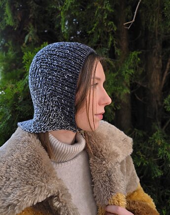 Farbowana naturalnie czapka balaclava Merino, HERBE DESIGN