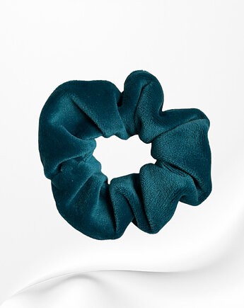 Gumka frotka scrunchie midi welurowa morska, Zdunetti