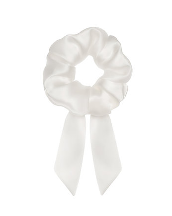 Scrunchie jedwabna maxi z wstążką - creme, CS Store