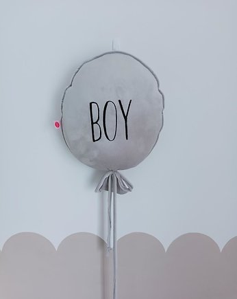 Poduszka balon BOY SZARY, OKAZJE - Prezent na Baby shower