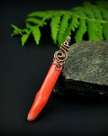 Wisiorek z koralem, Blue Pearl Art