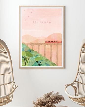 Sri Lanka - vintage plakat 50x70 cm giclee, minimalmill