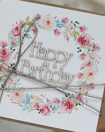 Stylowa kartka urodzinowa Happy Birthday, sorte