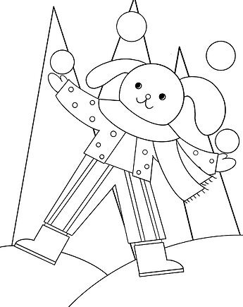 15 kolorowanek do druku ZIMA, MUKI design