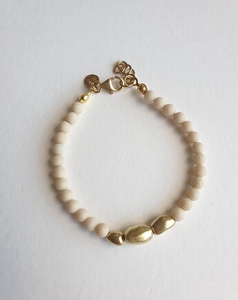 Bransoletka ZEN jaspis river, mosiądz, modesign