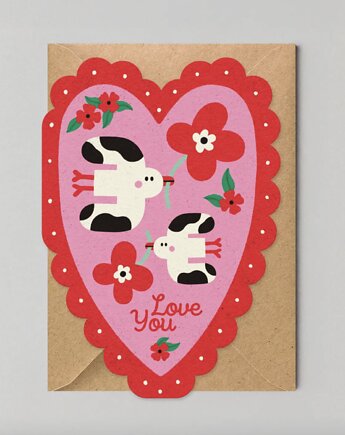 Kartka Love you, Cudowianki