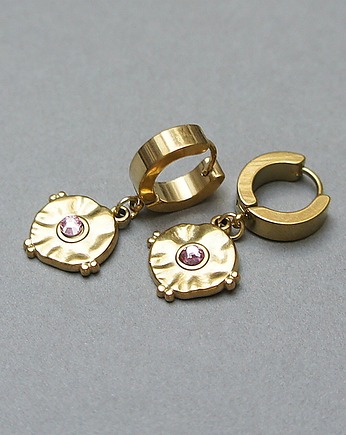 Kolczyki pozłacane Alloys Collection Coins /vintage rose/ , KiKa pracownia