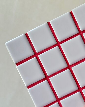 Biała podkładka mozaika, Pupo design