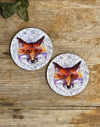 Podkładki pod kubek- Rudy lisek- Ilustracja, BOSKE