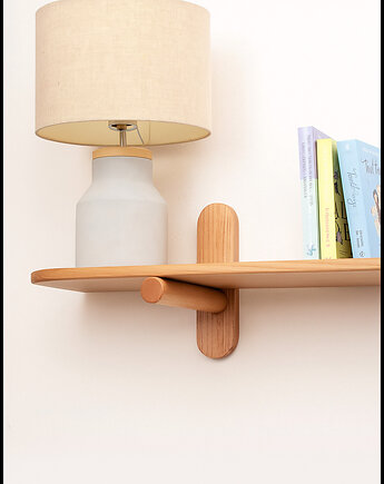 Minimalistyczna Półka Dębowa "Ovalo", Bark&Wood