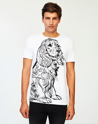 Cocker Spaniel Dog Men's T-shirt white, SELVA