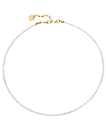 Choker z pereł naturalnych z pozłacanym zapięciem, BEMOON