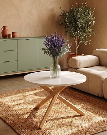 Okrągły stolik kawowy TRIPLE, w wielu kolorach, fi 80cm, VERYSIMPL