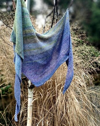 Niezapominajki  / szal, agat handmade