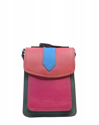 Torebka na telefon skórzana damska listonoszka z rączka i szlufką OLIVKA, Olivka Warsaw