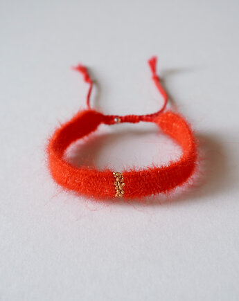 Bransoletka ręcznie robiona, na sznurku, Słońcem Tkane