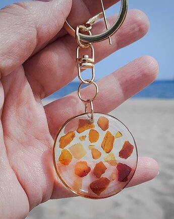 Breloczek z bursztynem, Figa handmade accessories