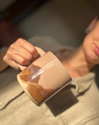 Duży Ceramiczny Kubek Handmade 450 ml z Motywem Gór Podhale, Maison Fragile