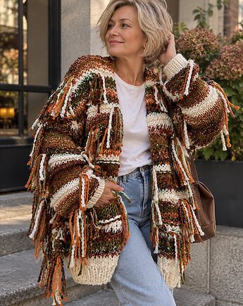 Kardigan wielokolorowy, OKSI_KNIT
