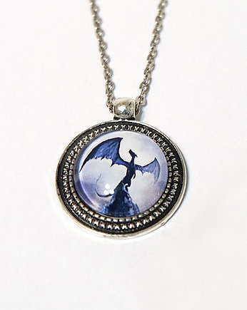 Medalion, naszyjnik - Smok cienia - 2 cm, yenoo