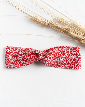 Opaska przeplatana z wiskozy KWIATUSZKI, wu handmade