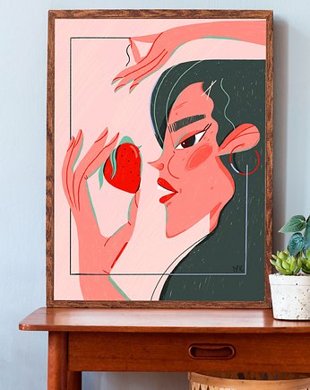 Plakat Strawberry, Magdalena Kozlicka