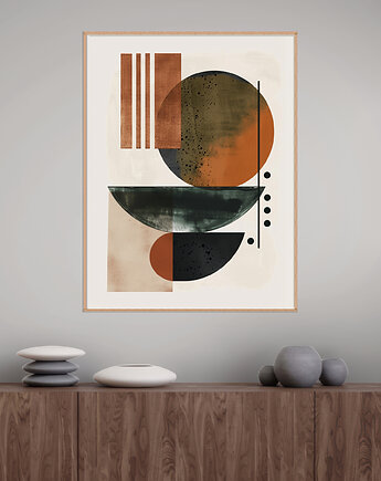 Geometria natury - Plakat, druk - Minimalizm, Boho, Loft #76, Black Sapphire Art