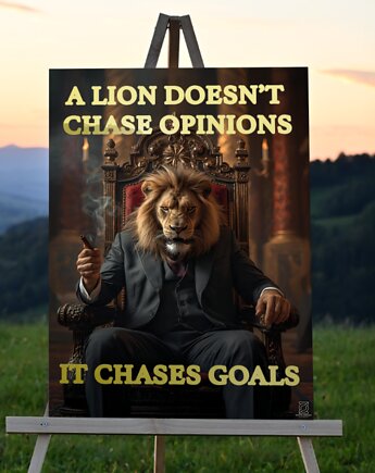 Pozłacany obraz - LEW, dr_studio