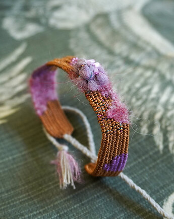 Tkana na krośnie biżuteria - Bloom, Słońcem Tkane