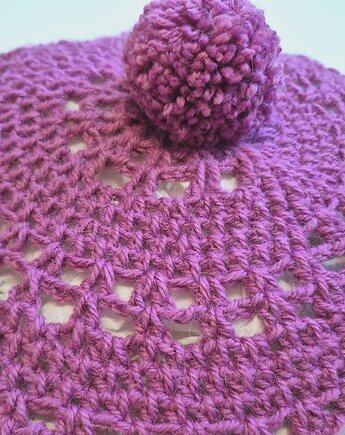 Unikatowy ażurowy beret ., Ula Raclawska