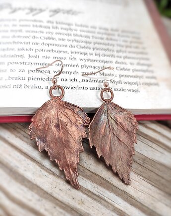Listki brzozy IV kolczyki miedziane, Treemasters Copper Jewelry