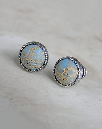 Kolczyki z jaspisami, srebro, Pastelove Jewelry