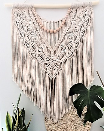 Makrama ścienna "Cayo Coco" XL ecru, Home Edition