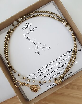 RAK naszyjnik dla znaku zodiaku, LEI handmade 