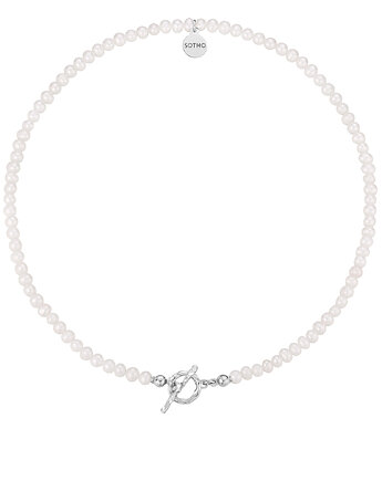 Naszyjnik z pereł naturalnych ze srebrnym ozdobnym zapięciem, SOTHO