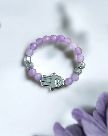 HARMONIA & OCHRONA - pierścionek :: ametyst, hematyt