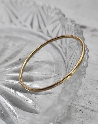 ZŁOTO - cienka obrączka SLIM złoto próba 500, COCONUT