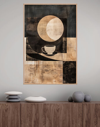 Geometria natury - Plakat, druk - Minimalizm, Boho, Loft #114, Black Sapphire Art