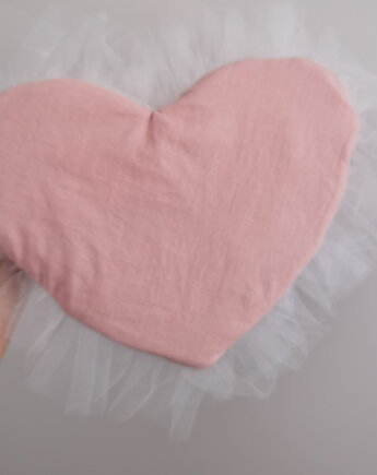 Ozdoba pokoju - przytulanka personalizowana - serduszko (kolory, tkaniny), Little Angels