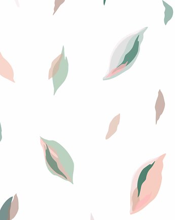 Tapeta dla dzieci White Leaves, Humpty Dumpty Room Decoration