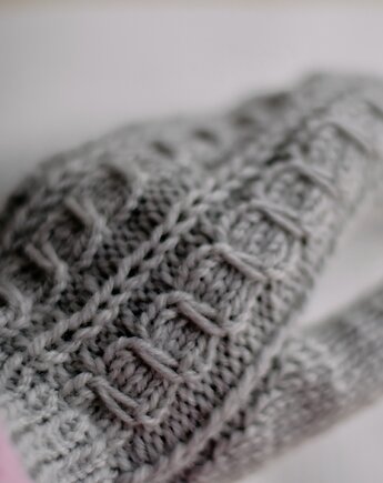 Rękawiczki warkocze wełniane, moHer