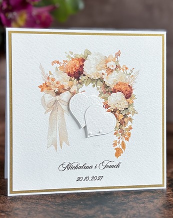 Kartka dla Pary Młodej BOHO - personalizacja, koperta, WA32c, Anna Art and Crafts