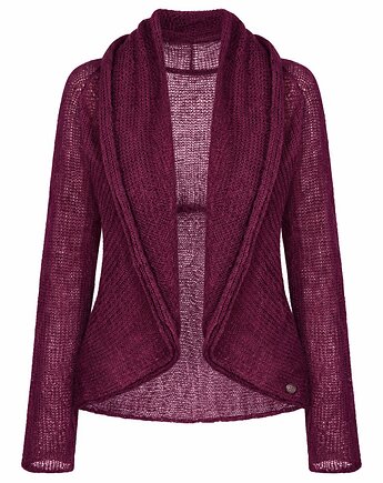 Lekki sweter wełniany damski Reneta - Bakłażan, YOU by Tokarska