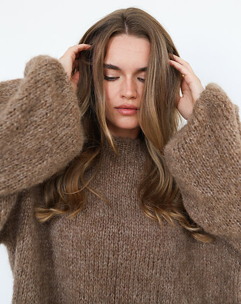Sweter Penelope kakaowy, Lucky HandMade